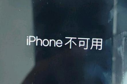 龙港苹果服务网点分享锁屏界面显示“iPhone 不可用”如何解决 